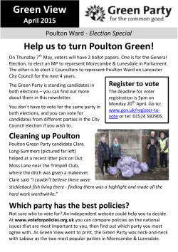 Poulton - North Lancashire Green Party