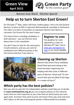 Skerton East - North Lancashire Green Party