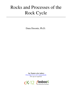 1 Rocks and Processes of the Rock Cycle