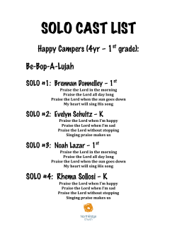 SOLO CAST LIST - NorthRidge Church