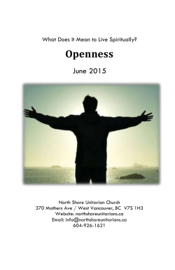 Theme Packet for June: "Openness"