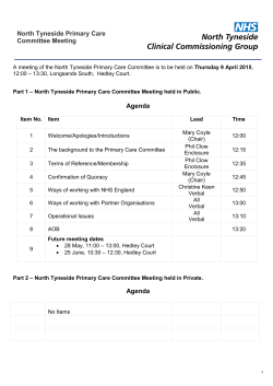 Primary Care Committee agenda and papers