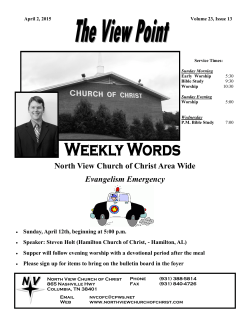 4-2-2015 - North View Church of Christ