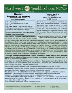 May 2015 Newsletter - Northwest Everett Neighborhood
