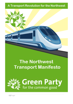 Green Transport Plan - North West Green Party