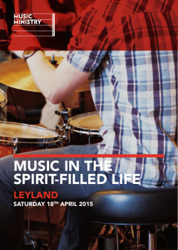 MUSIC IN THE SPIRIT-FILLED LIFE