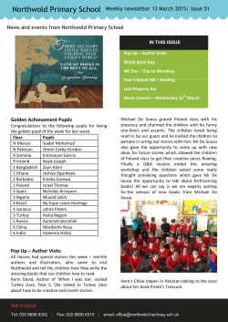 Northwold Primary School Weekly newsletter 13 March 2015| Issue