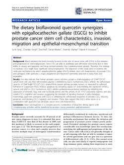 (EGCG) to inhibit prostate cancer stem cell charact