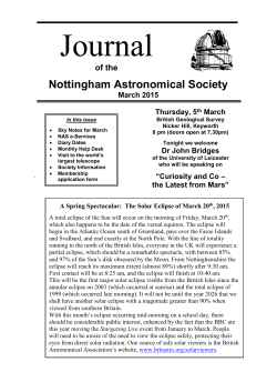 March 2015 - Nottingham Astronomical Society