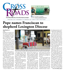 Pope names Franciscan to shepherd Lexington Diocese