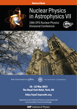 Abstract Book - Nuclear Physics in Astrophysics Conference