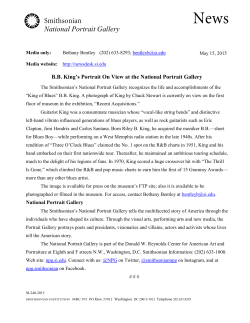 Press Release - National Portrait Gallery