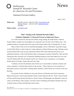 Press Release - National Portrait Gallery
