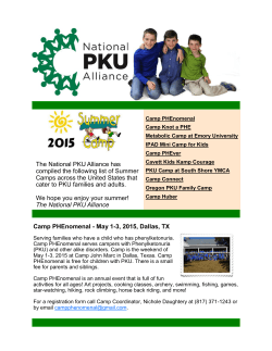 The National PKU Alliance has compiled the following list of
