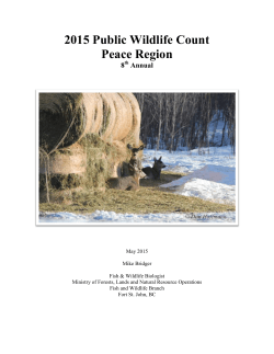 2015 Public Wildlife Count Peace Region