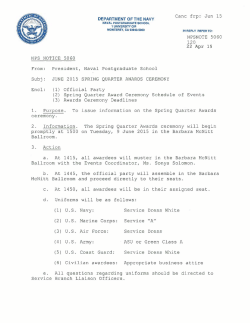 Cane frp: Jun 15 NPS NOTICE 5060 From: President, Naval