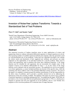 Inversion of Noise-free Laplace Transforms: Towards a