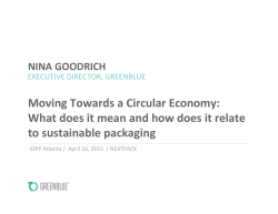 Moving Towards a Circular Economy: What does it mean and how