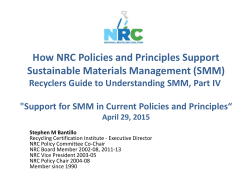 How NRC Policies and Principles Support Sustainable Materials
