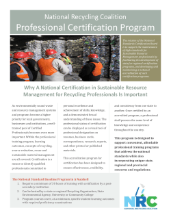 Professional Certification Program