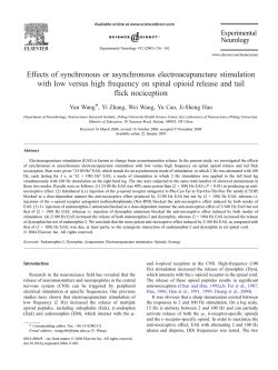Effects of synchronous or asynchronous electroacupuncture