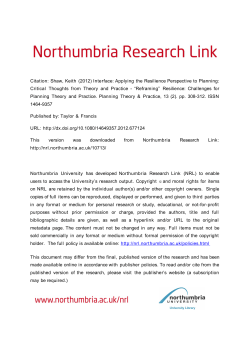 - Northumbria Research Link