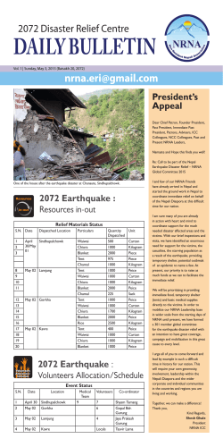 NRNA Earthquake Disaster Relief Campaign