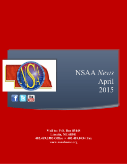 NSAA News - Nebraska School Activities Association
