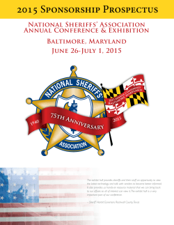 2015 Sponsorship Prospectus - NSA Annual Conference and