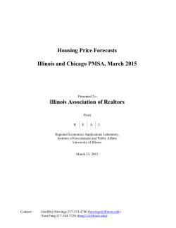 Housing Price Forecasts Illinois and Chicago PMSA, March 2015