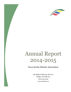 2014/15 Annual Report - Nova Scotia Dietetic Association