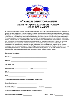 2015 Drum Tournament Entry Form