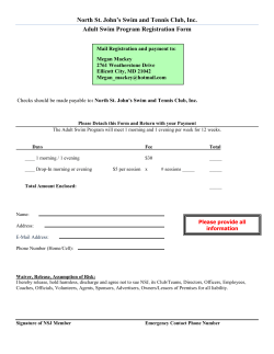 Registration form - North Saint Johns Swim and Tennis Club
