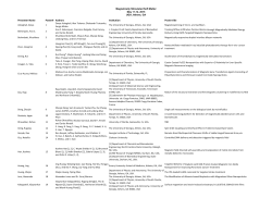 Poster Program - NanoStructured Materials Lab