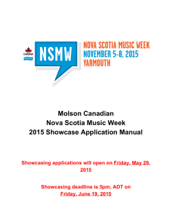 to read the Showcase Manual for NSMW 2015.