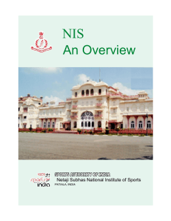 NIS Overview - Netaji Subhas National Institute of Sports, Patiala