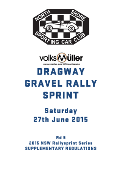 VolksMuller Dragway Gravel Rallysprint supp regs