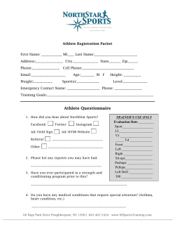 Athlete Registration Packet