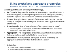 5. Ice crystal and aggregate properties