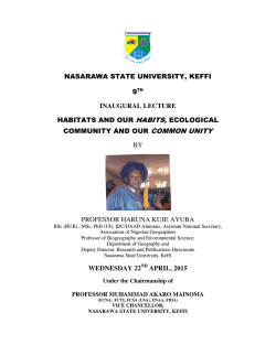 Professor Haruna Kuje Ayuba - Nasarawa State University, Keffi