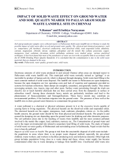 impact of solid waste on ground water and soil quality near