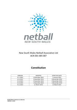 Netball NSW Constitution