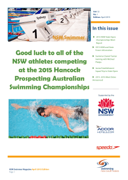 Good luck to all of the NSW athletes competing at