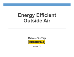 Energy Efficient Outside Air
