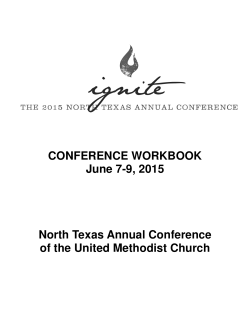 CONFERENCE WORKBOOK June 7-9, 2015 North Texas Annual