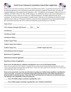 North Texas Colorguard Association Contest Host Application