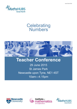 Celebrating Numbers Teacher Conference