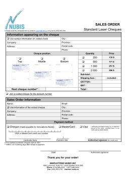 cheque form