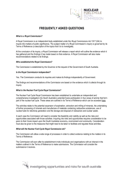 frequently asked questions - Nuclear Fuel Cycle Royal Commission