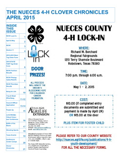 the nueces 4-h clover chronicles april 2015